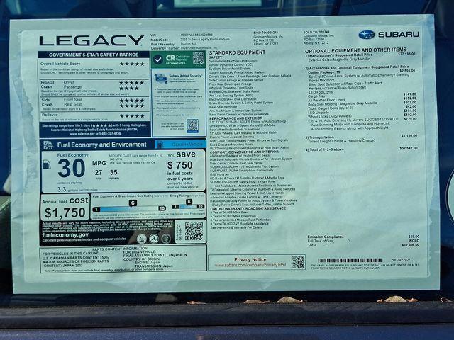 new 2025 Subaru Legacy car, priced at $28,772
