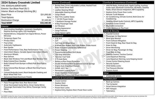 used 2024 Subaru Crosstrek car, priced at $29,390