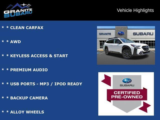 used 2023 Subaru Outback car, priced at $27,995