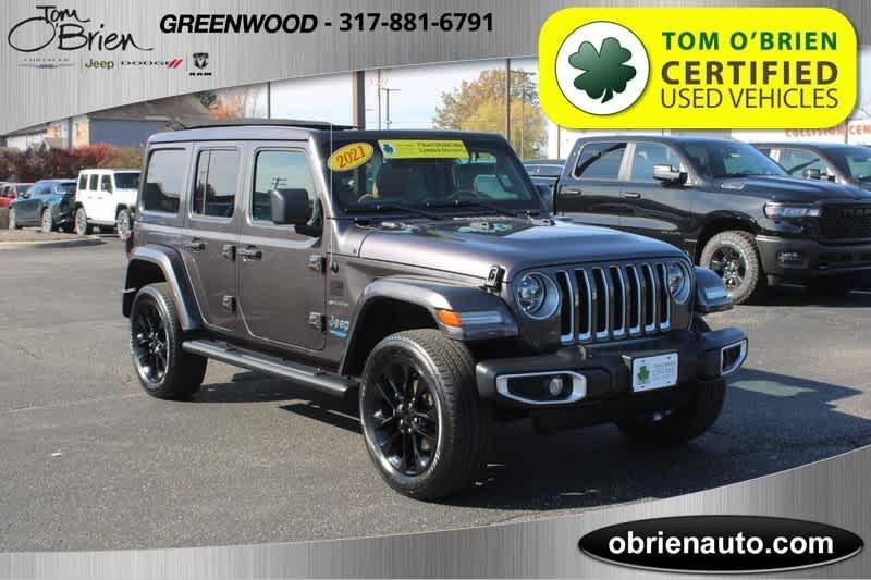 used 2021 Jeep Wrangler Unlimited 4xe car, priced at $34,785