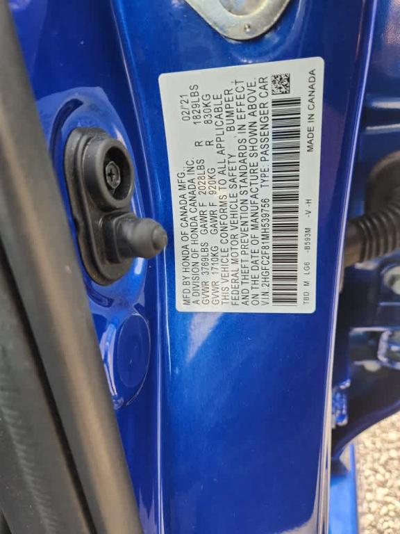 used 2021 Honda Civic car, priced at $22,988