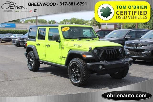 used 2021 Jeep Wrangler Unlimited car, priced at $33,998