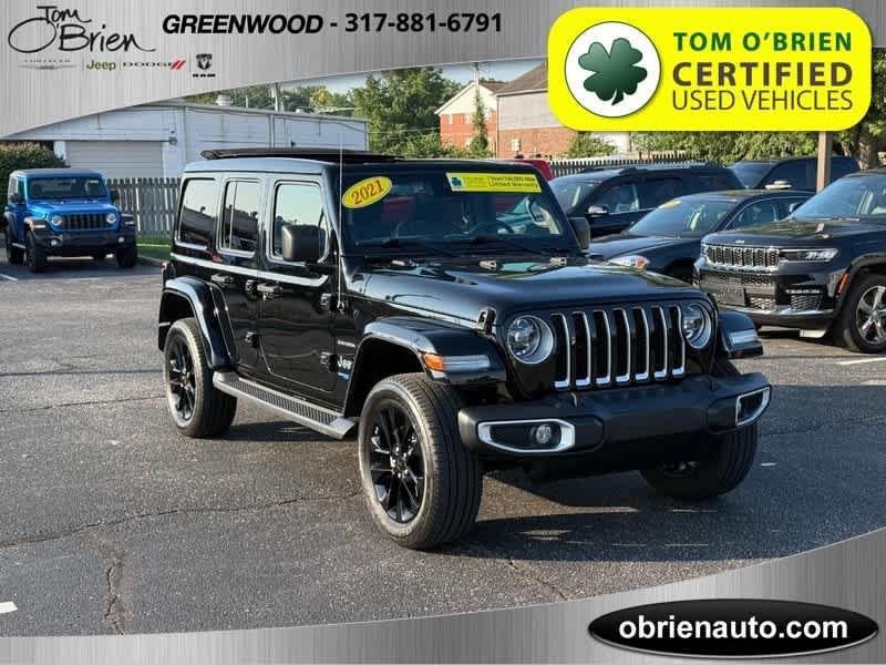 used 2021 Jeep Wrangler Unlimited 4xe car, priced at $33,485