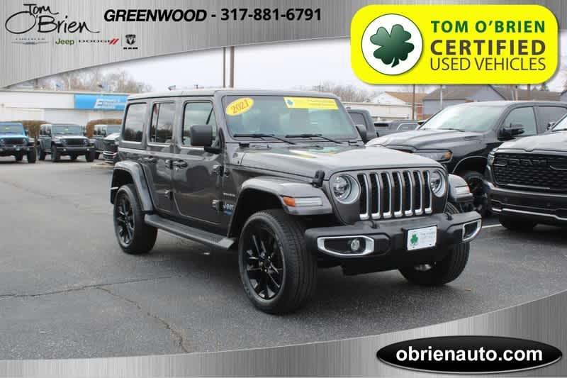 used 2021 Jeep Wrangler Unlimited 4xe car, priced at $32,985