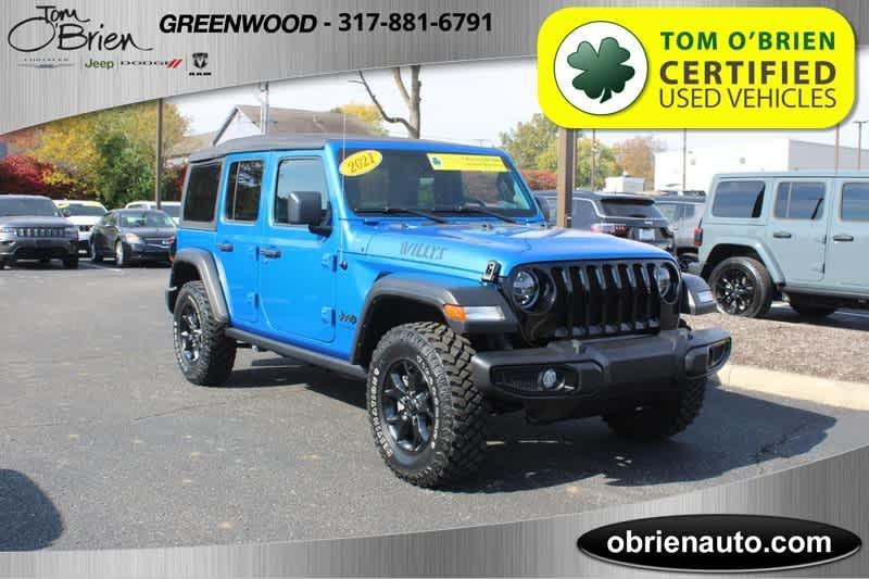 used 2021 Jeep Wrangler Unlimited car, priced at $34,485