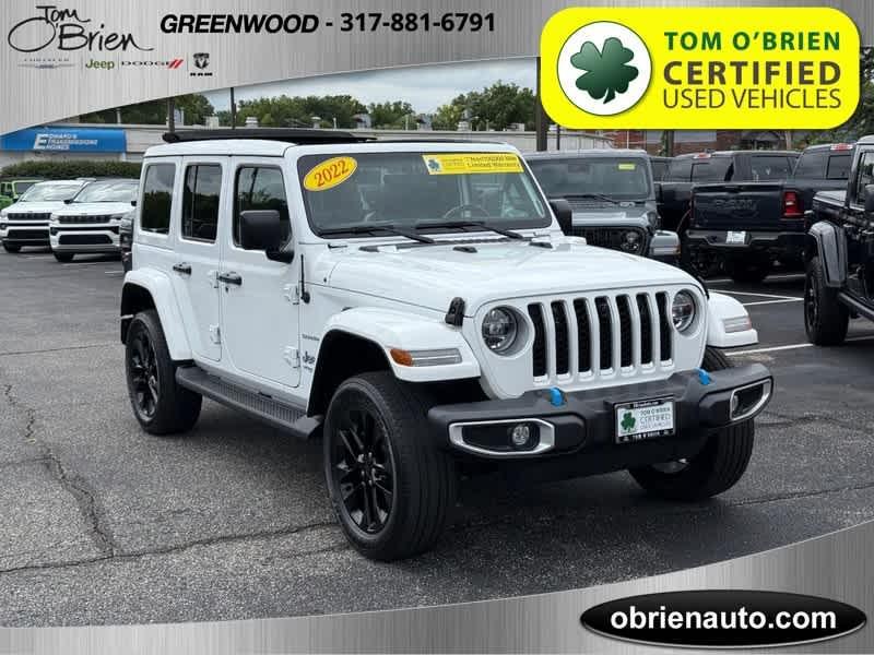 used 2022 Jeep Wrangler Unlimited 4xe car, priced at $34,988