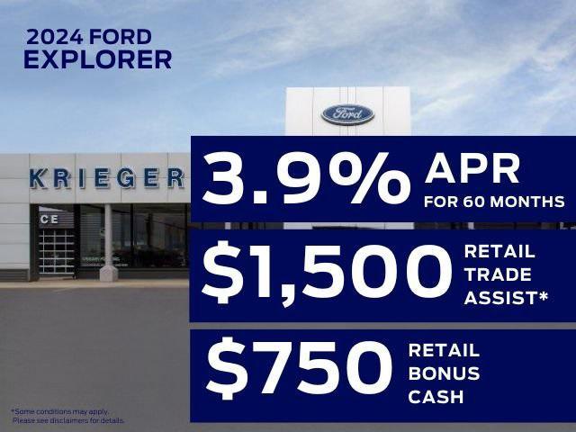 new 2024 Ford Explorer car, priced at $52,975