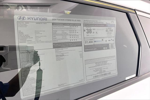 new 2024 Hyundai TUCSON Hybrid car, priced at $32,805