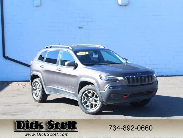 used 2021 Jeep Cherokee car, priced at $23,500