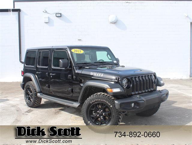 used 2021 Jeep Wrangler car, priced at $27,750