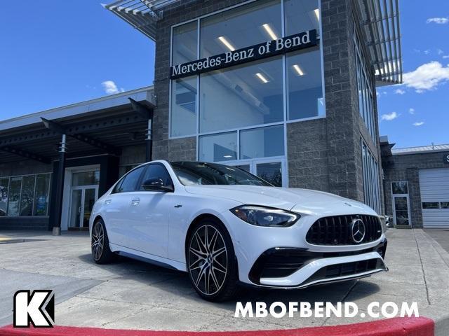 new 2024 Mercedes-Benz AMG C 43 car, priced at $77,925