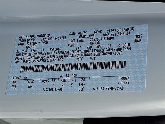 new 2025 Ford Escape car, priced at $34,175