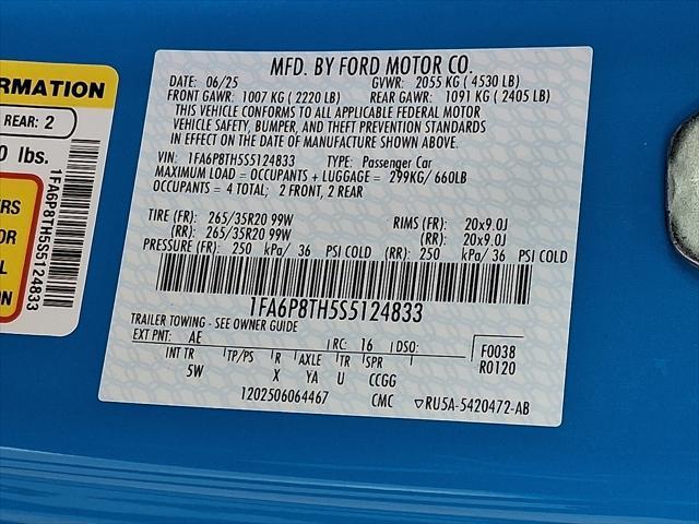 new 2025 Ford Mustang car, priced at $43,685