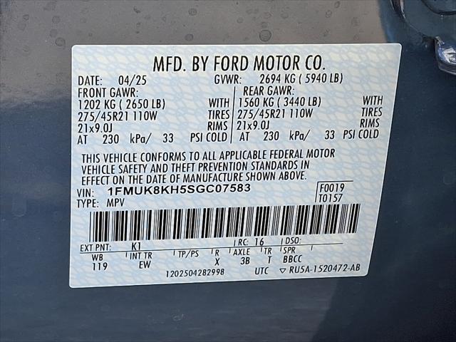 new 2025 Ford Explorer car, priced at $47,528