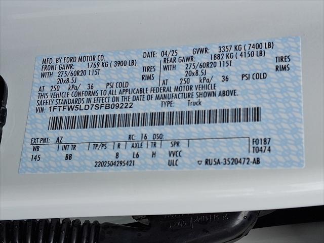 new 2025 Ford F-150 car, priced at $71,181