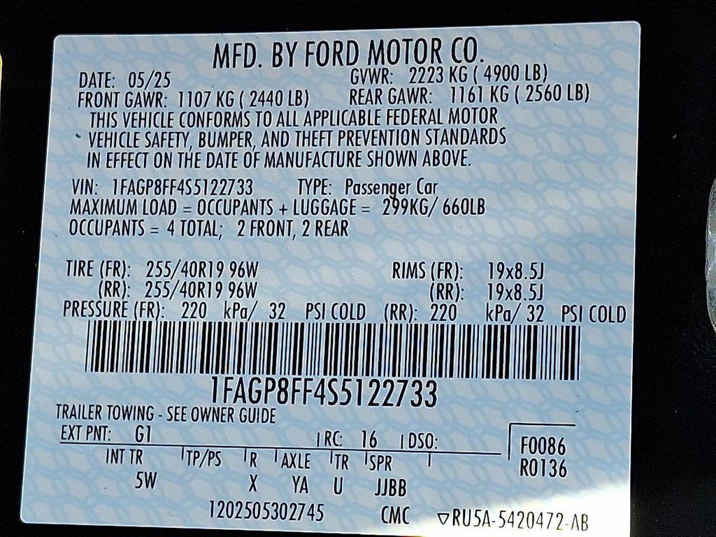 new 2025 Ford Mustang car, priced at $61,430