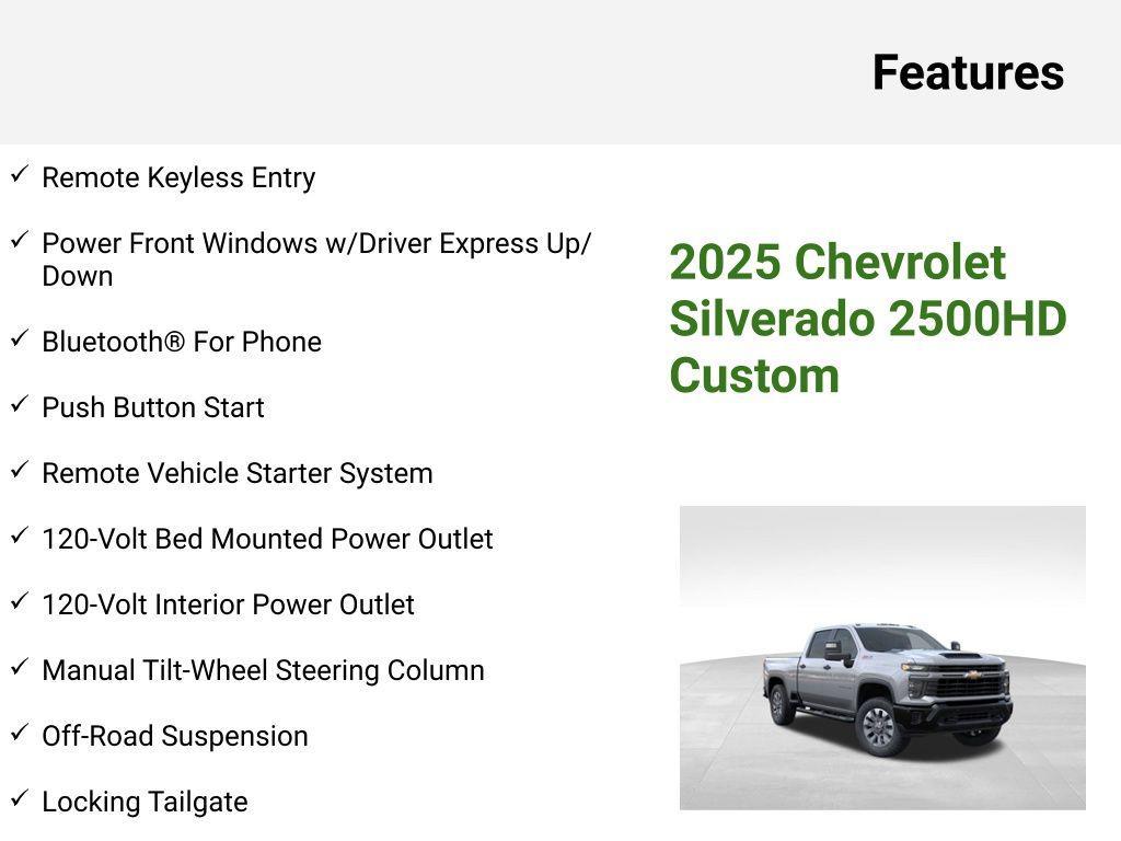 new 2025 Chevrolet Silverado 2500 car, priced at $55,937