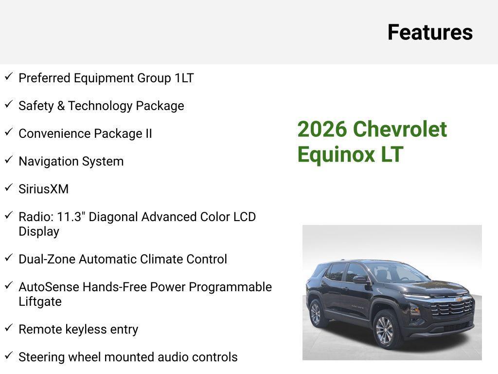 new 2026 Chevrolet Equinox car, priced at $31,249