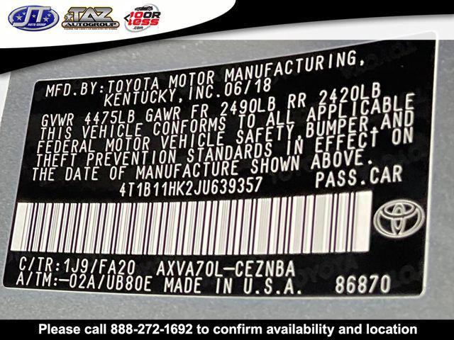 used 2018 Toyota Camry car, priced at $18,998