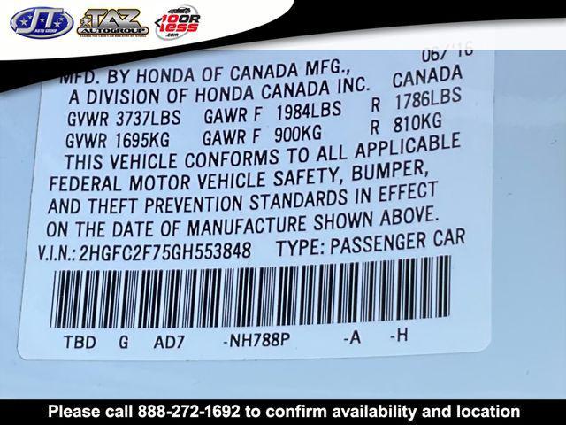 used 2016 Honda Civic car, priced at $14,850