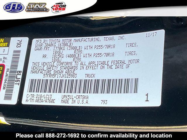 used 2018 Toyota Tundra car, priced at $21,499