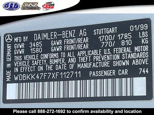 used 1999 Mercedes-Benz SLK-Class car, priced at $7,994