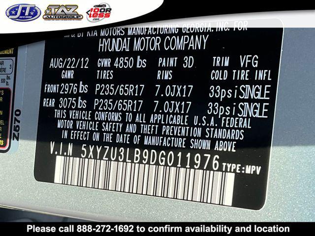 used 2013 Hyundai Santa Fe car, priced at $10,998