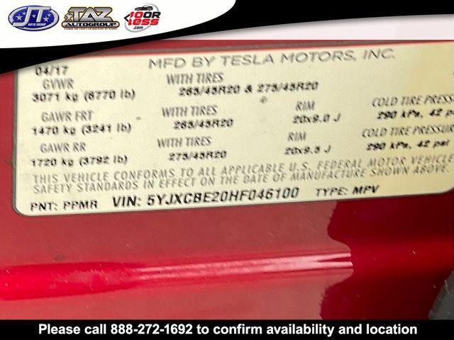 used 2017 Tesla Model X car, priced at $20,960