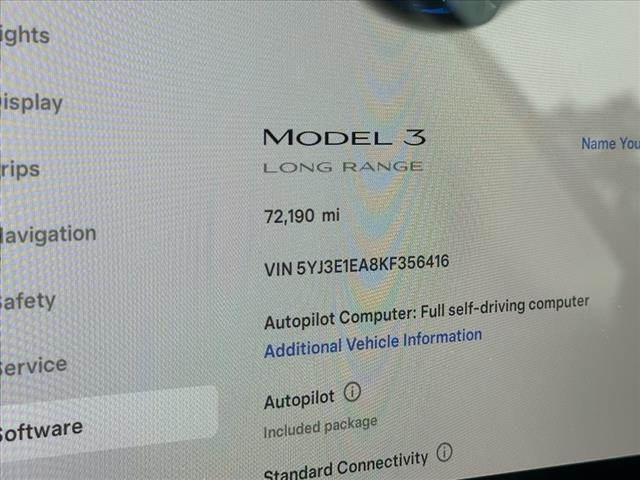 used 2019 Tesla Model 3 car, priced at $20,486