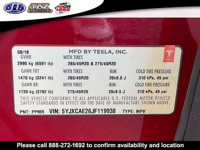used 2018 Tesla Model X car, priced at $23,875