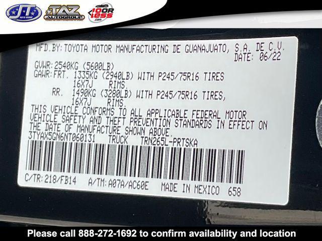 used 2022 Toyota Tacoma car, priced at $27,487