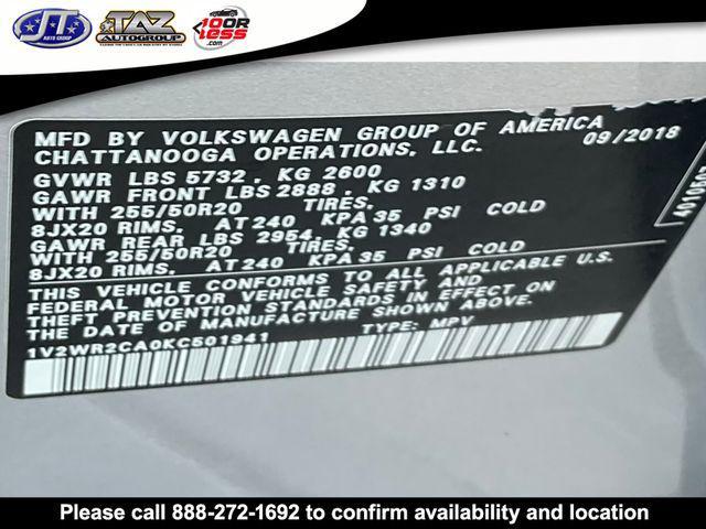 used 2019 Volkswagen Atlas car, priced at $23,997