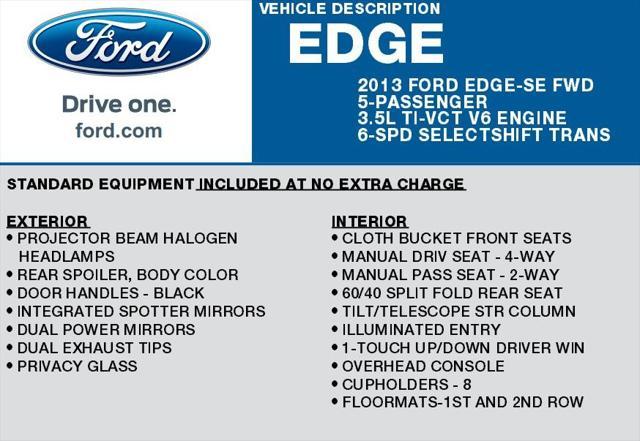 used 2013 Ford Edge car, priced at $9,998