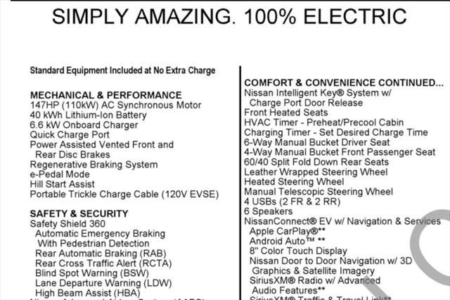 used 2021 Nissan Leaf car, priced at $14,822