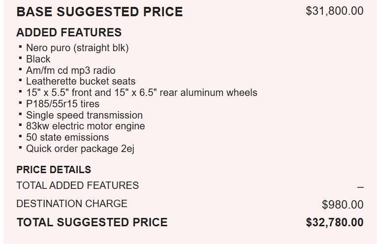 used 2015 FIAT 500e car, priced at $4,800