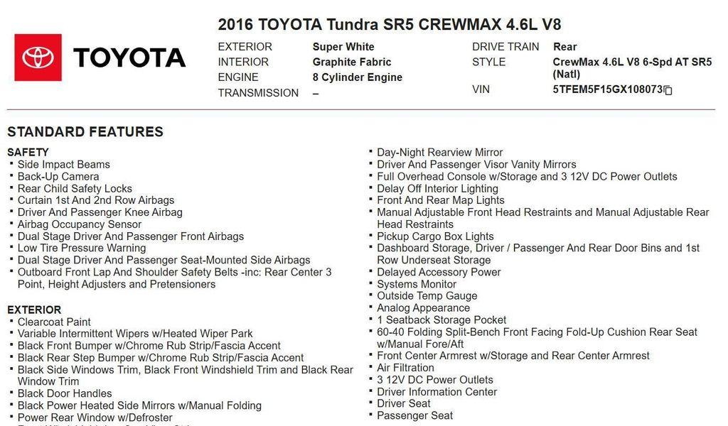 used 2016 Toyota Tundra car, priced at $16,988