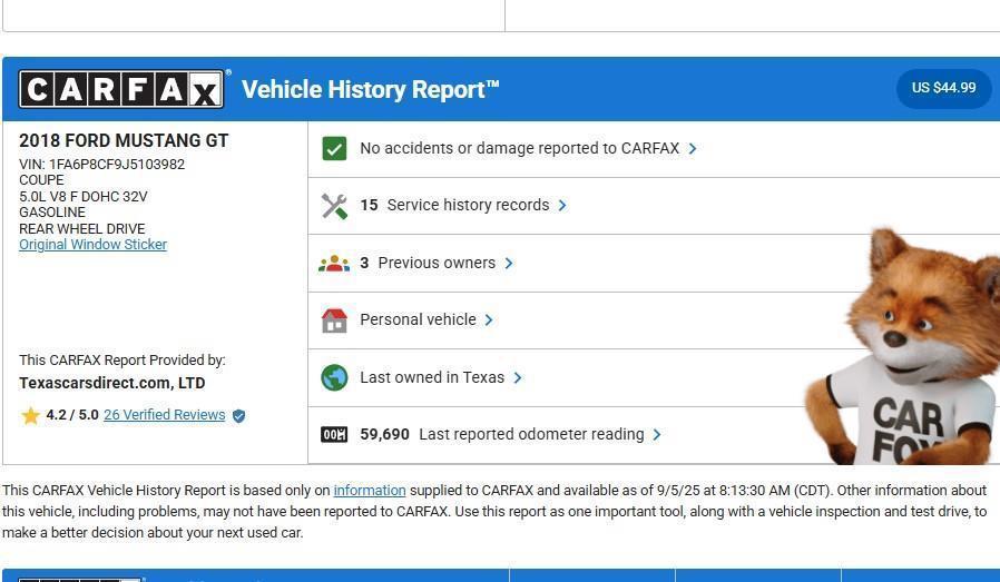 used 2018 Ford Mustang car, priced at $25,900