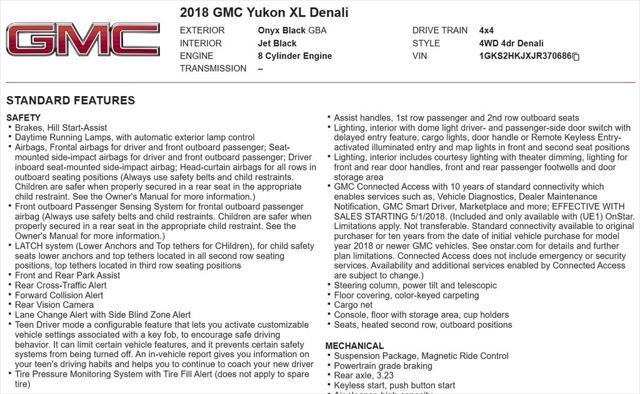 used 2018 GMC Yukon XL car, priced at $23,988