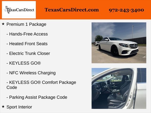 used 2018 Mercedes-Benz E-Class car, priced at $19,485