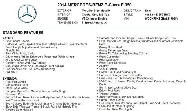 used 2014 Mercedes-Benz E-Class car, priced at $13,459