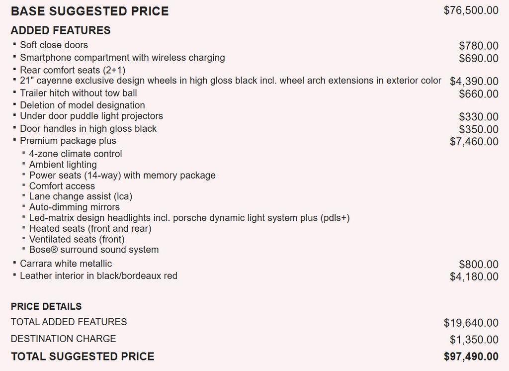 used 2021 Porsche Cayenne car, priced at $53,980