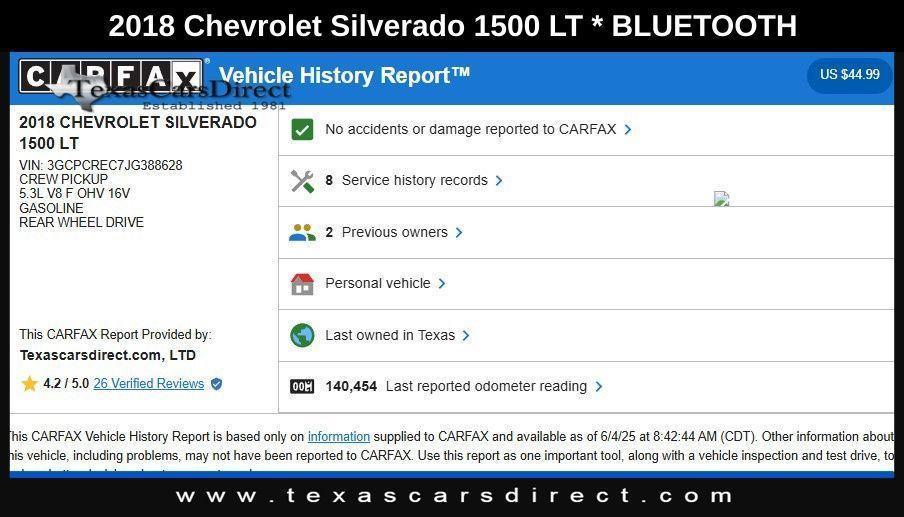used 2018 Chevrolet Silverado 1500 car, priced at $18,998
