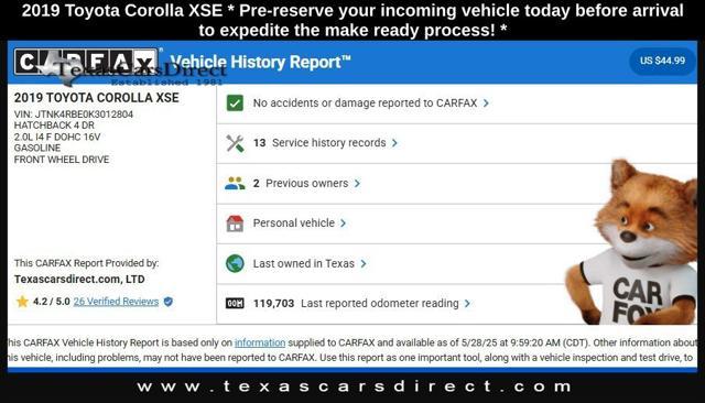 used 2019 Toyota Corolla car, priced at $15,456