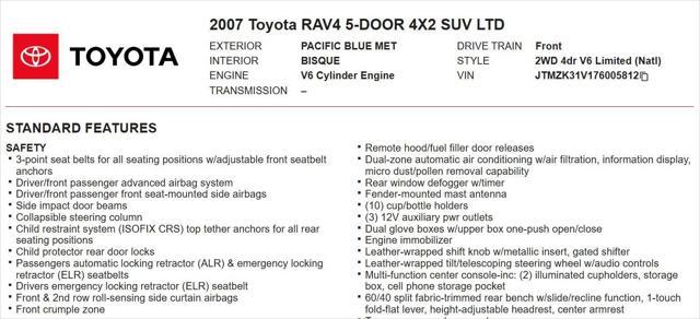 used 2007 Toyota RAV4 car, priced at $7,498