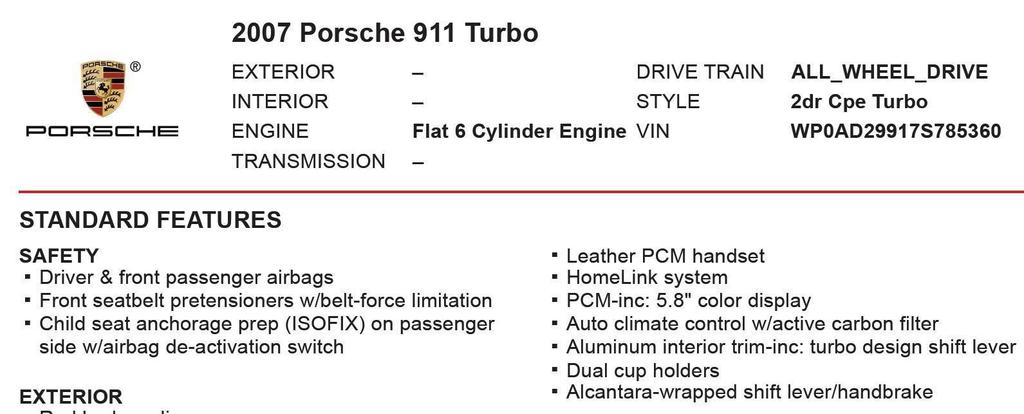 used 2007 Porsche 911 car, priced at $65,497