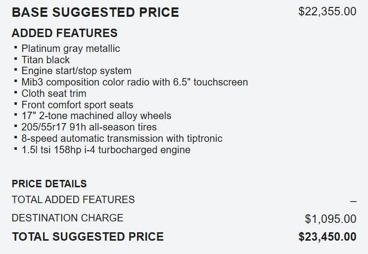 used 2023 Volkswagen Jetta car, priced at $18,495