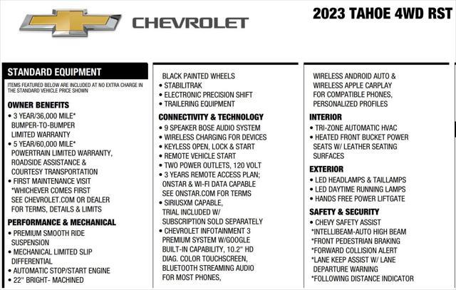 used 2023 Chevrolet Tahoe car, priced at $63,888