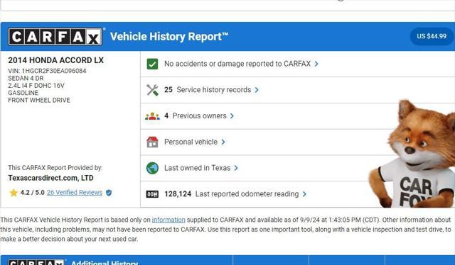 used 2014 Honda Accord car, priced at $9,988