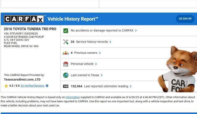 used 2016 Toyota Tundra car, priced at $25,899