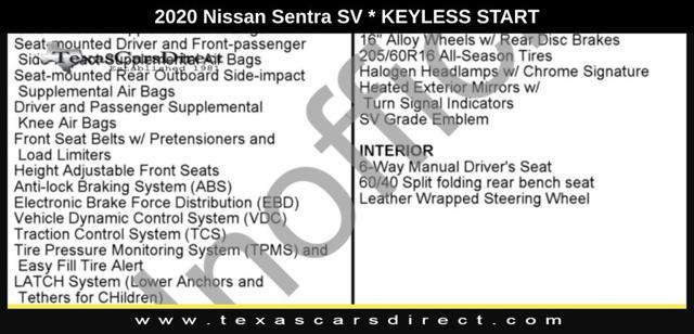 used 2020 Nissan Sentra car, priced at $14,764